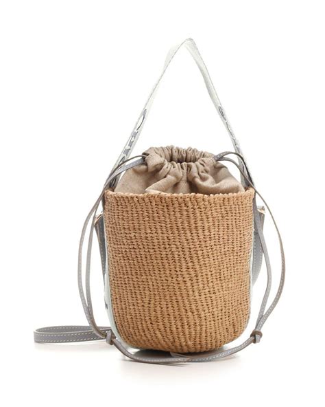 chloe blue bag|chloe straw bucket bag.